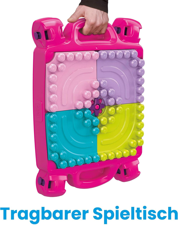 MEGA Bloks FFG22 - Bau- und Stapelspass, Bau- und Spieltisch, inklusive 30 Bausteine, rosa, Spielzeu