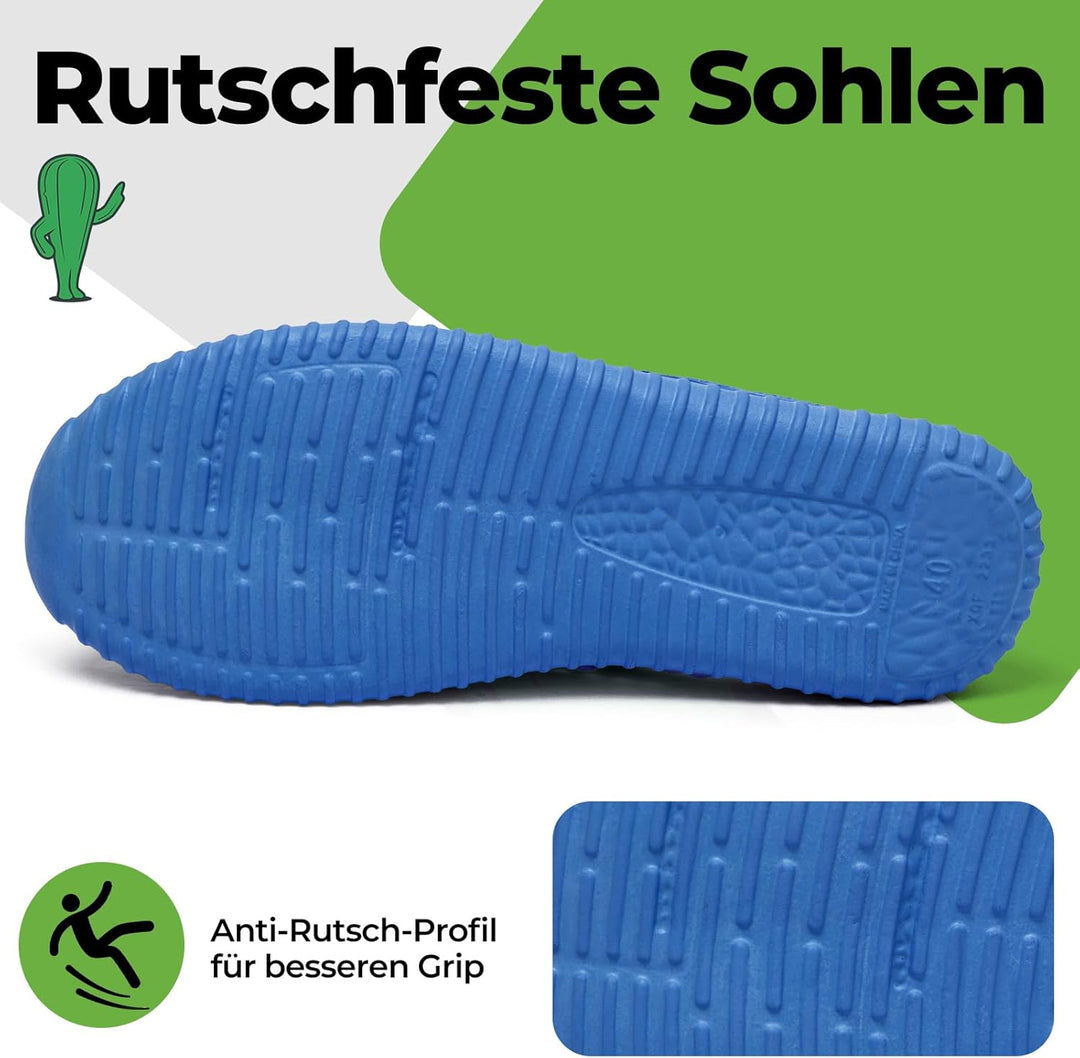 SAGUARO Clogs Pantoletten Herren Damen Sommer Atmungsaktiv Hausschuhe Gartenschuh Beach Slipper Gr.3