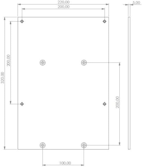 V051 VESA Adapter 100x200 auf 200x200 kompatibel mit Sony LED-Fernseher