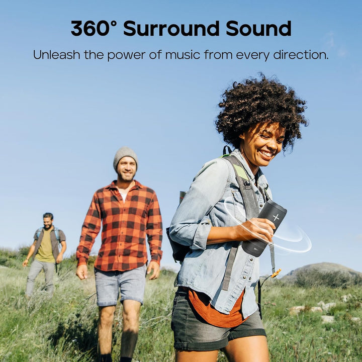 Tribit StormBox 2 Bluetooth-Lautsprecher mit 34W 360° Raumklang, XBass Tech, 24 Stunden Spielzeit, I