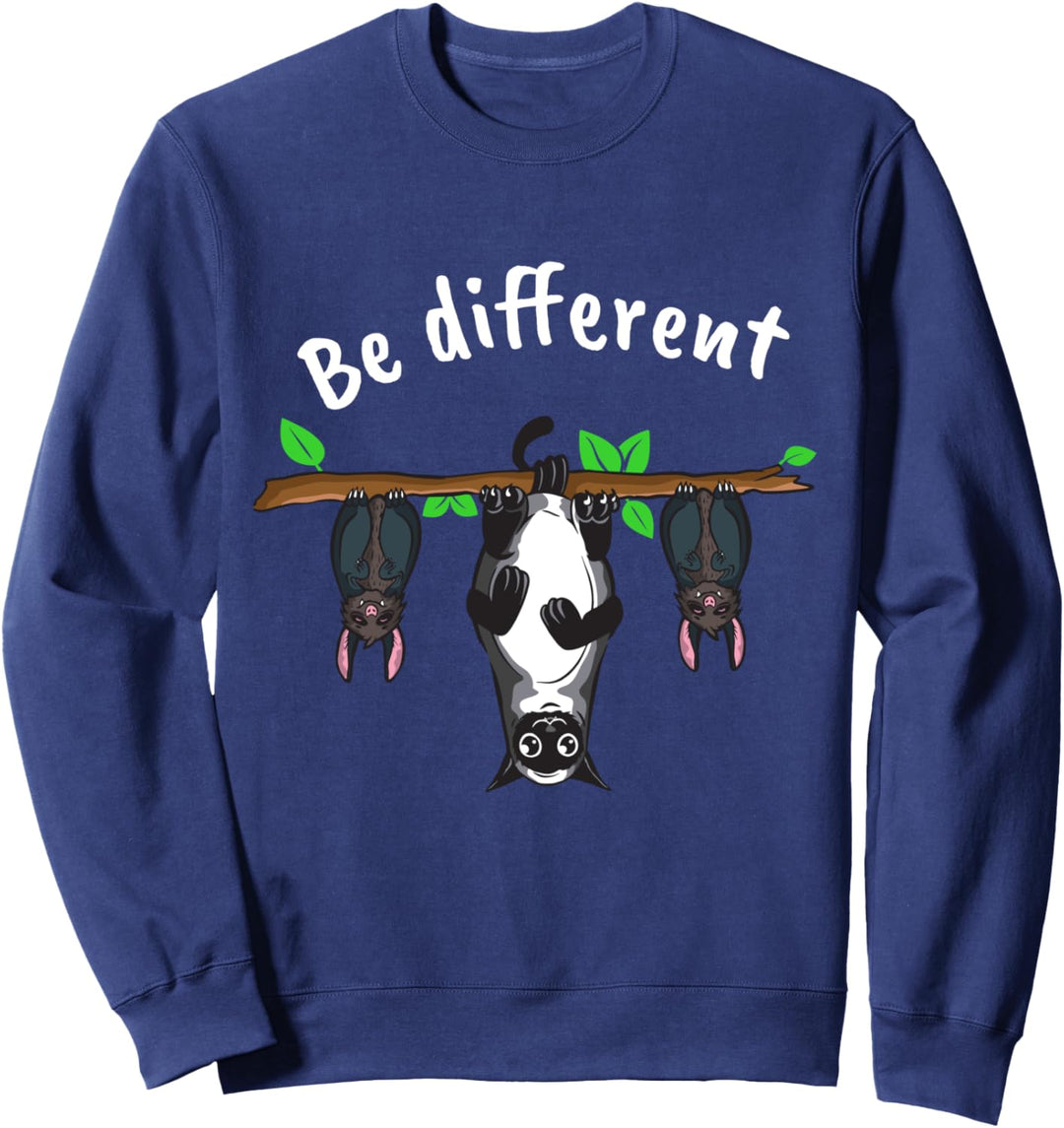Fledermaus mit Katze Be different Sweatshirt