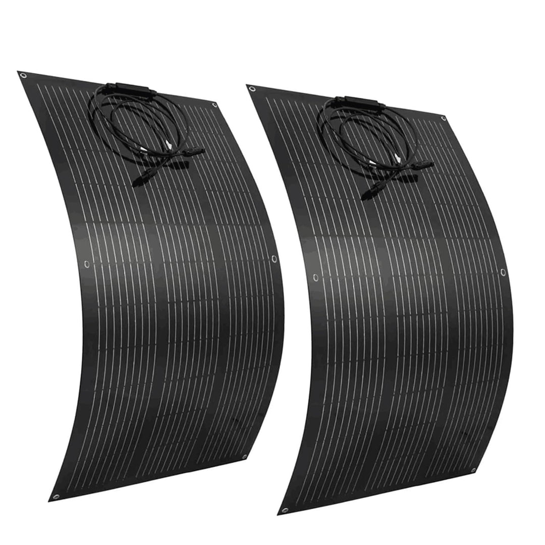 200W 12V Flexibel Solarpanel ETFE 2 * 100W Monokristallin Solarmodul für 12V/24V Batterien Marine Wo