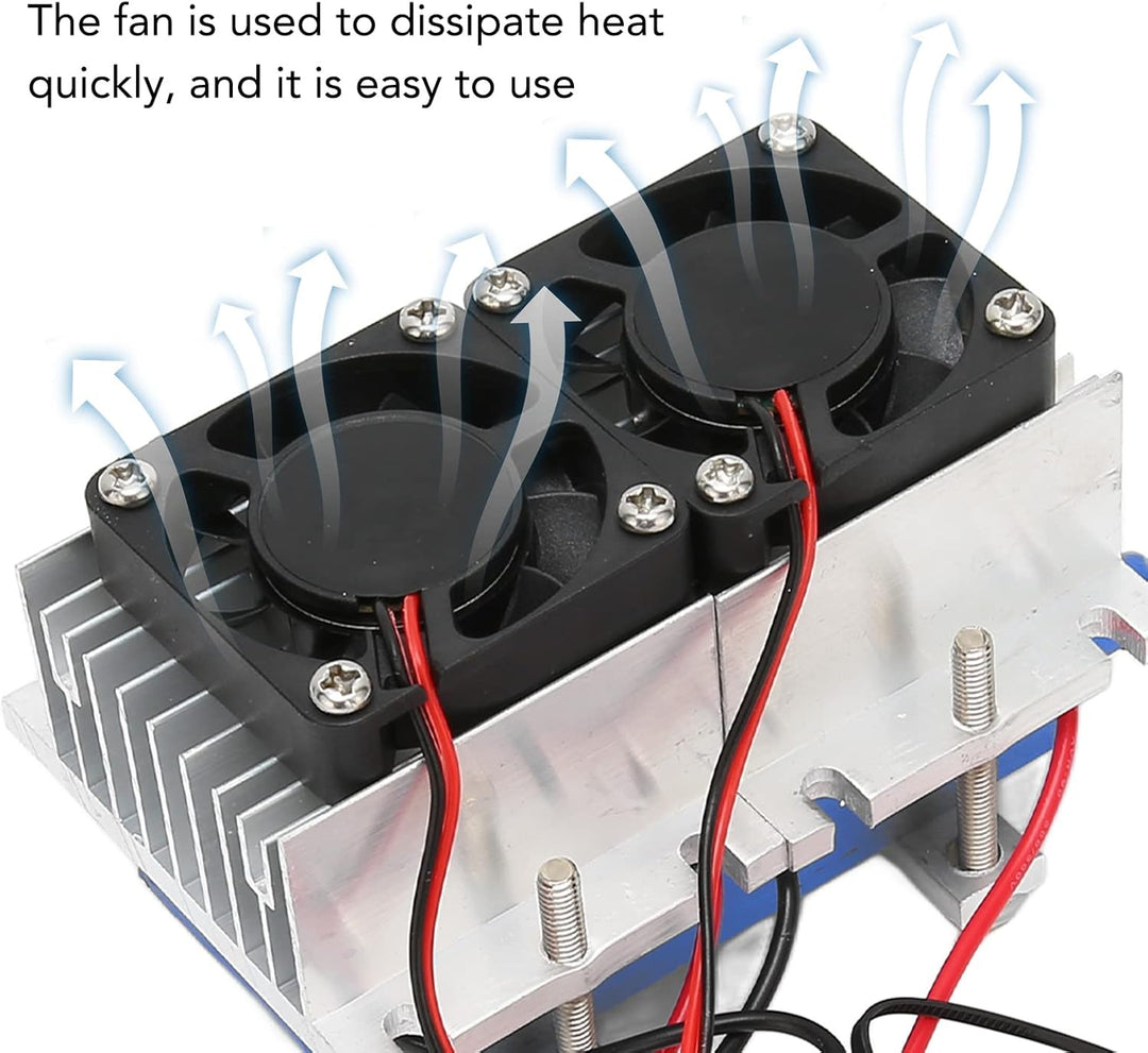 Cuifati 12V 144W Luftkühlgerät, Peltier-System mit Thermoelektrischem Kühler, Halbleiter-Kühlsystem-