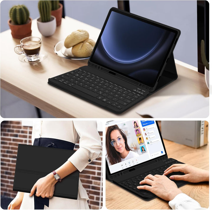Bettdow für Samsung Galaxy Tab S10 Lite/S10 FE 10.9" 2025 Tastatur Hülle, Deutsch QWERTZ Layout Abne