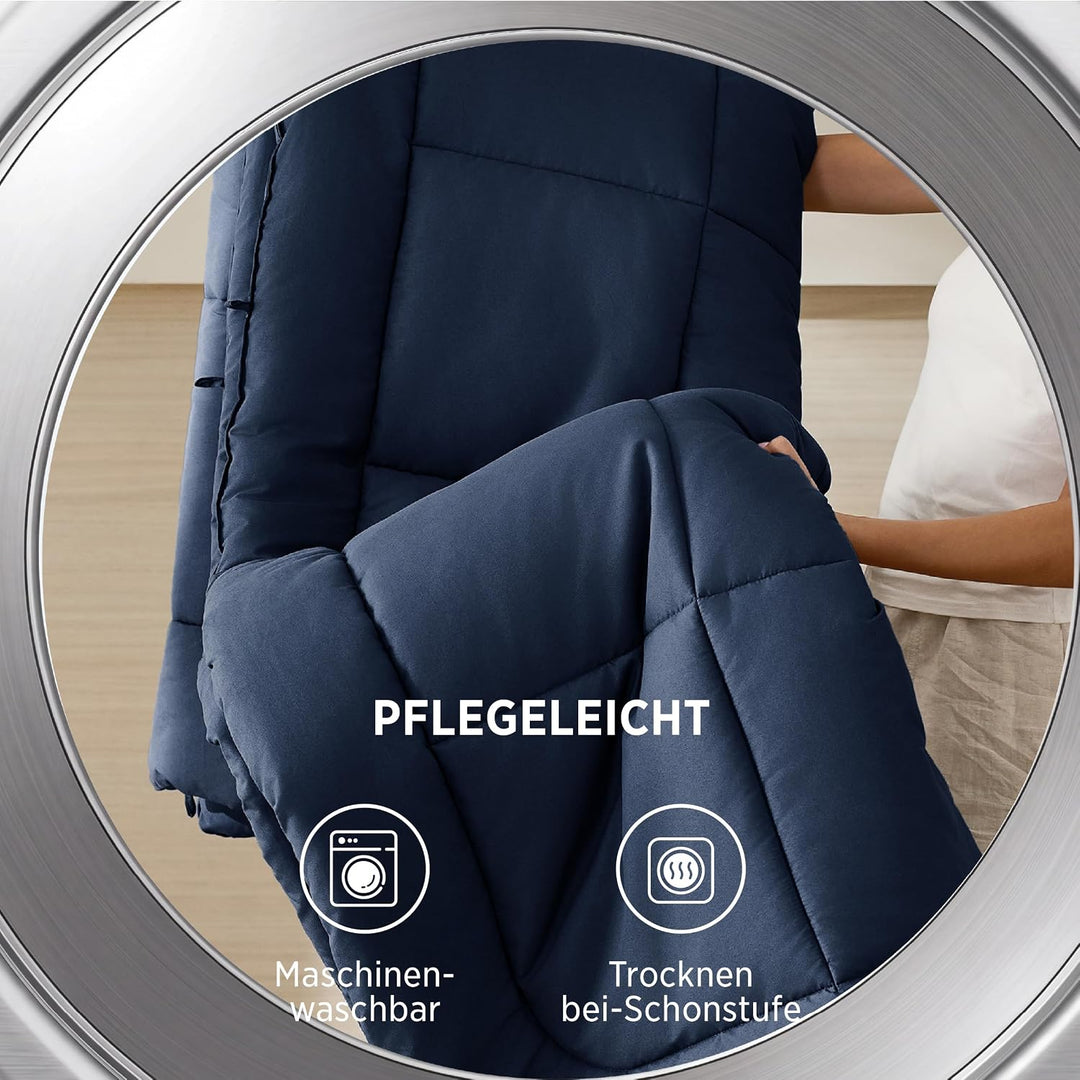 BEDSURE Bettdecke 155x220 - Ganzjahresdecke 4 Jahreszeiten, Steppdecke für Allergiker 300GSM Duvet 1
