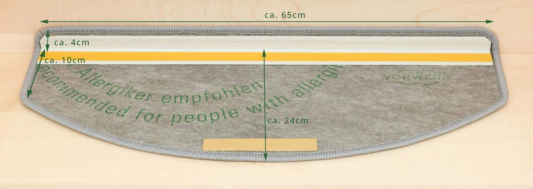 Kettelservice-Metzker® Stufenmatten Vorwerk Uni Antares Halbrund 65x24x4cm Anthrazit 14 Stück, Anthr