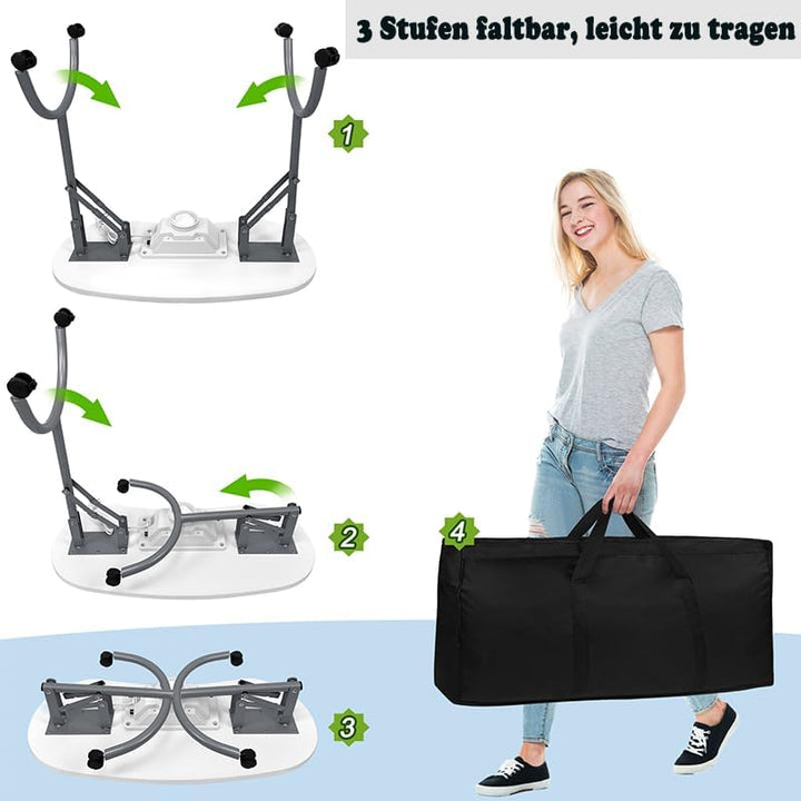 Aufun Maniküretisch Faltbar Nageltisch Tragbarer mit Rollen Beweglich Maniküre Tisch, mit Bringen Si