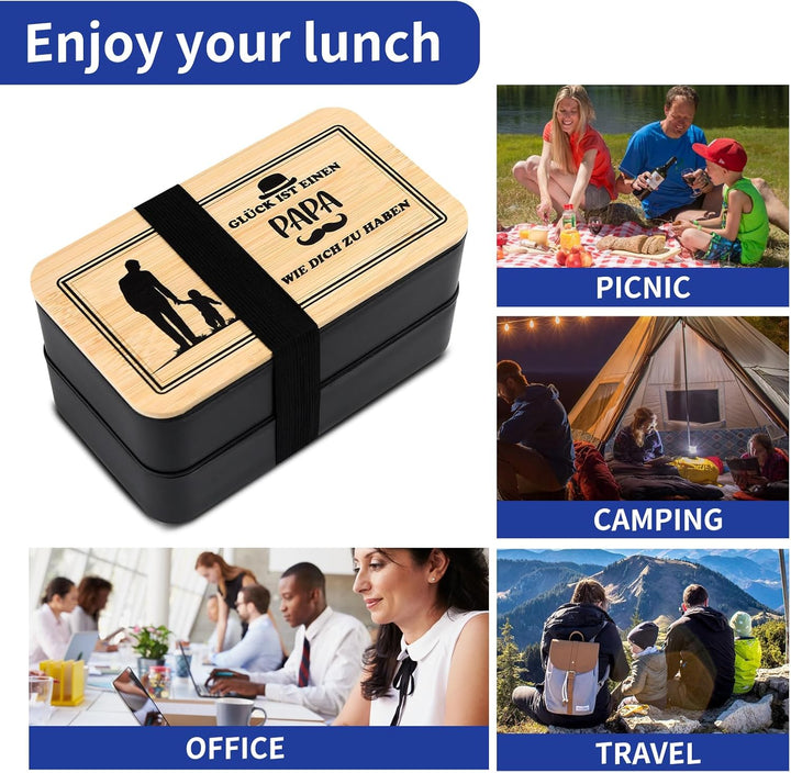 Brotdose Geschenke für Papa,Bester Bonus Papa Geschenk für Vater Schwiegervater,Geschenk Papa Gebu