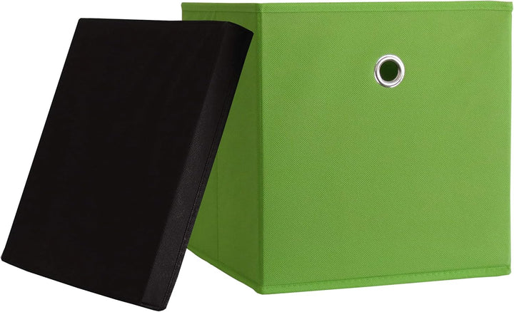 VCM 10er Set Faltbox Klappbox Sammelbox Stoffbox Regalbox Regalkorb ohne Deckel Pink 28 x 27 x 27 cm