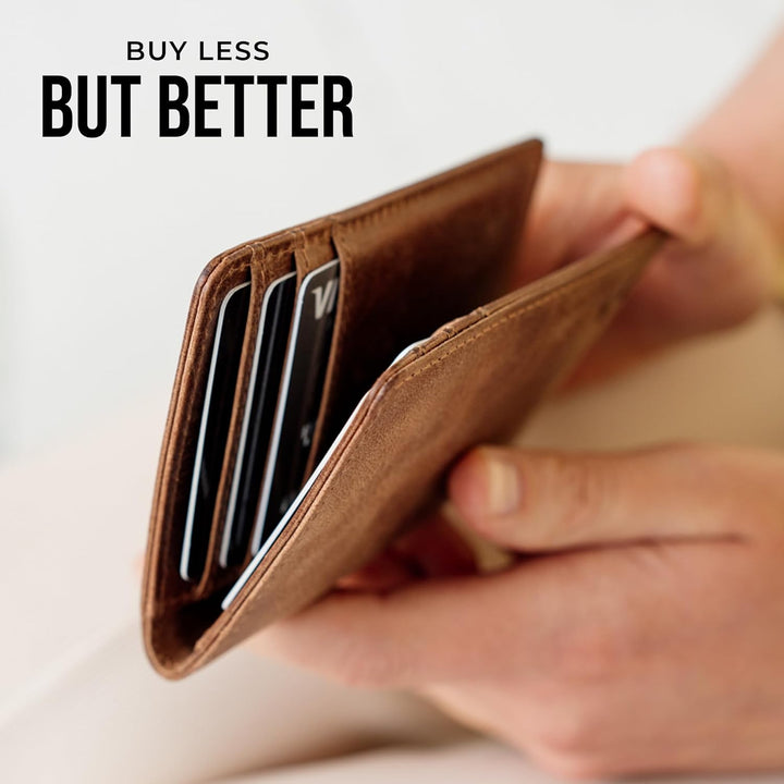 Berliner Bags Vintage Kartenetui Porto aus Leder mit RFID-Schutz und Geschenkbox, Slim Wallet Geldbö