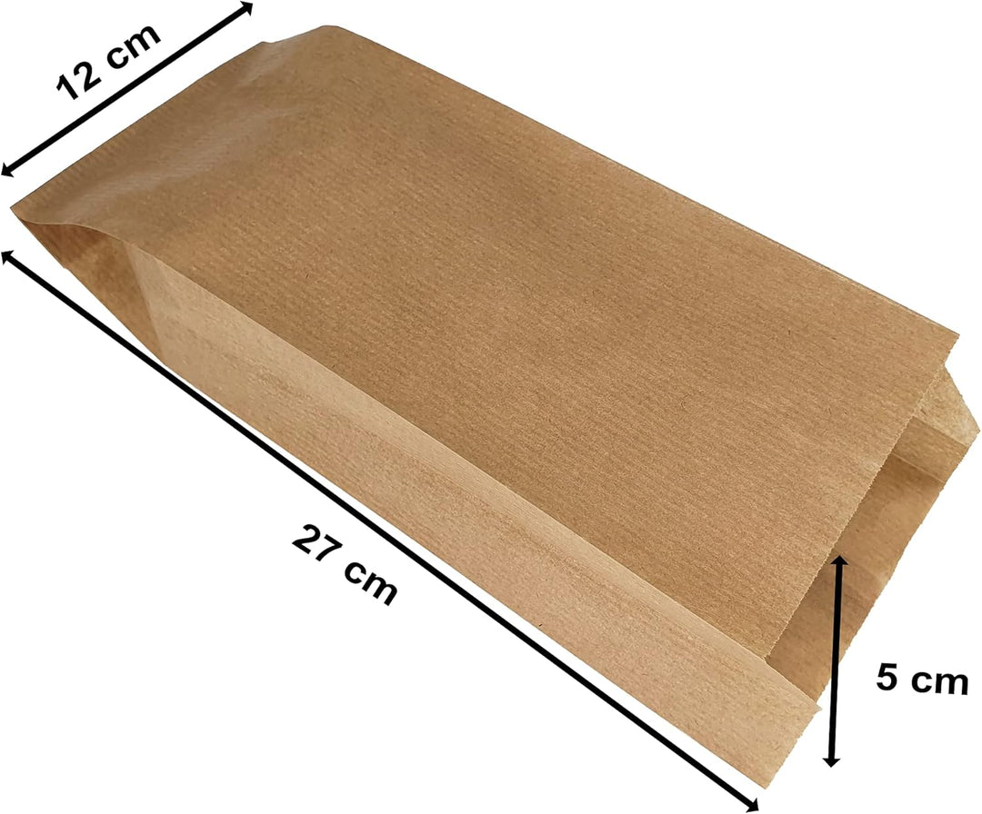 Loxato 1000 Brottüten Papier - Bäckertüten - Butterbrottüten Braun - Brotbeutel - Kraftpapier Tüten