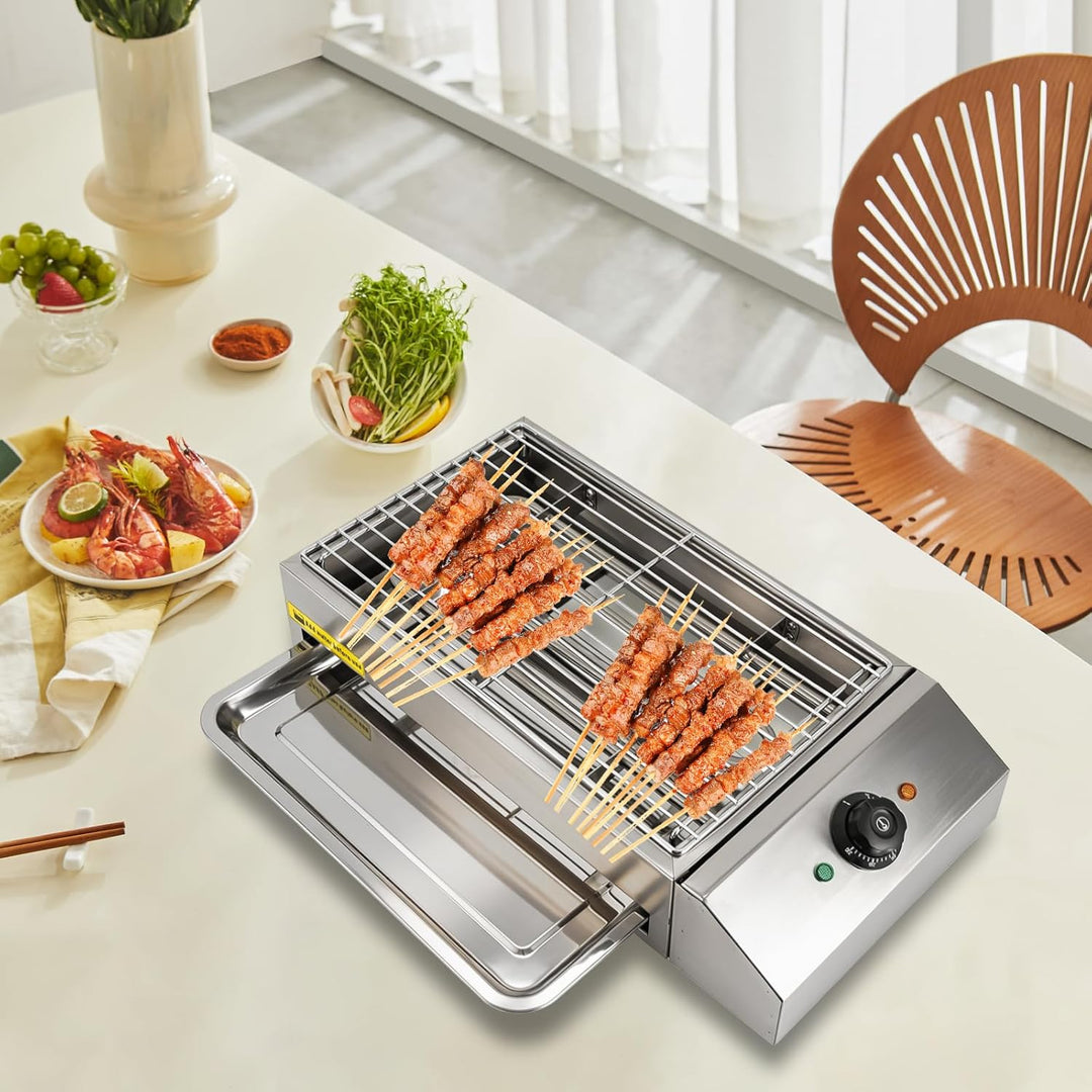 Elektrischer Grill Kocher Profi Gastro Grillplatte Grillofen mit einstellbarer Temperatur Grill Brae