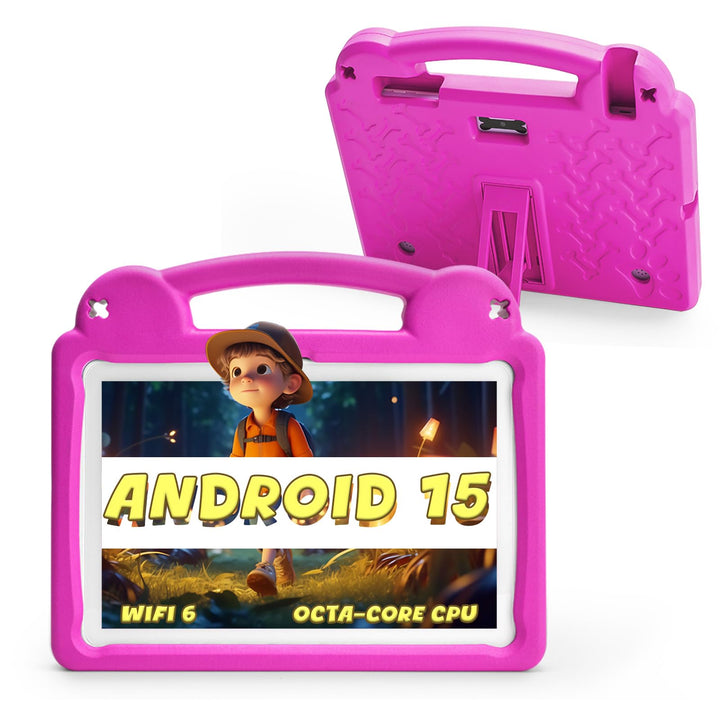 Kids Tablet 10.1 Zoll, Android Tablet für Kinder, Android 15, 1280x800 Display, Octa-Core CPU, 8GB+6