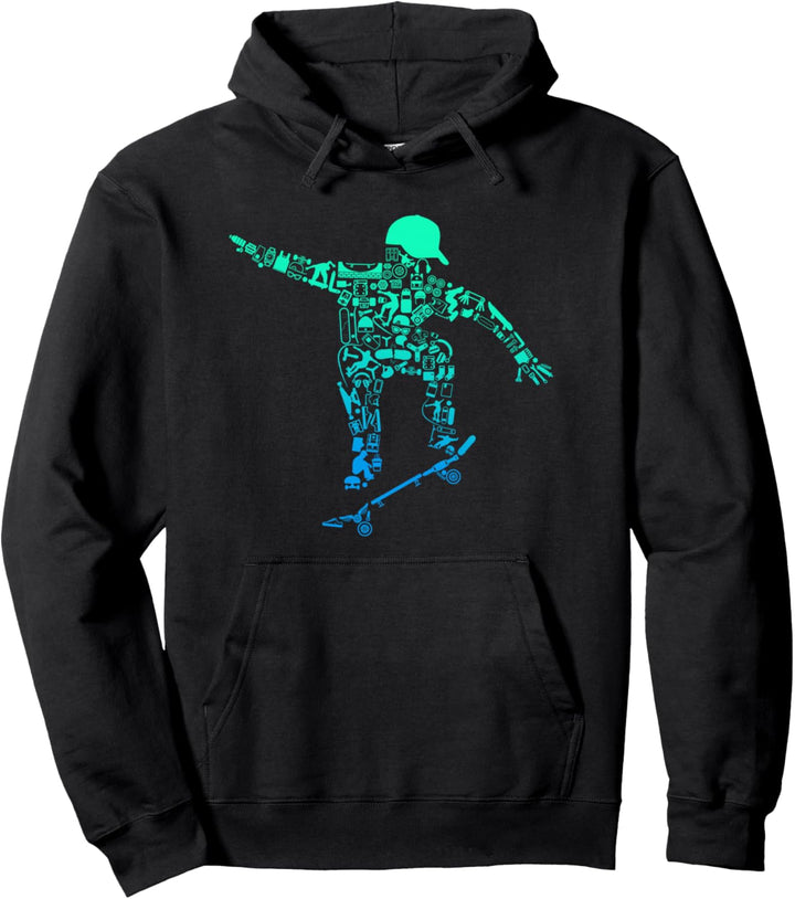 Skateboard Skater Stunt Freestyle Skate Jungen Pullover Hoodie