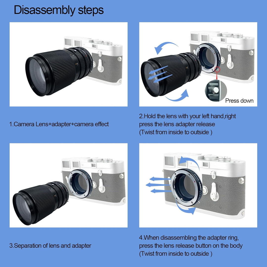 CY-LM Objektivadapter Adapterring,für Contax/Yashica Objektiv Kompatibel auf für LM M1,M2,M3,M4,M5,M