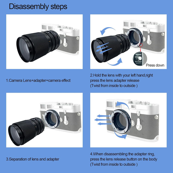 CY-LM Objektivadapter Adapterring,für Contax/Yashica Objektiv Kompatibel auf für LM M1,M2,M3,M4,M5,M