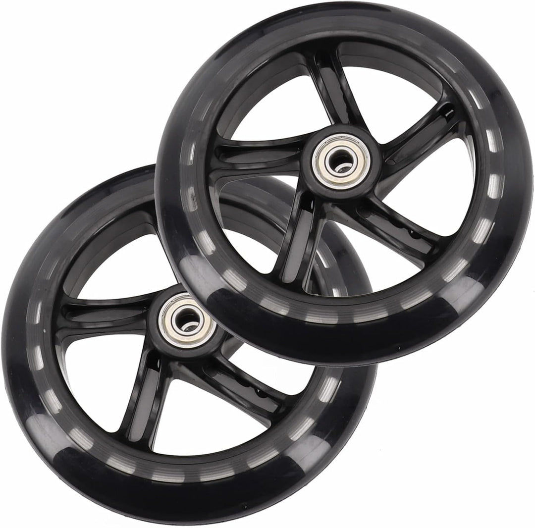 2er-Pack Scooter-Rad, 125mm - 200mm Scooter-Räder mit Lagern für Roller, Rollschuhe, Trolleys, Zentr