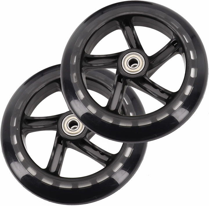 2er-Pack Scooter-Rad, 125mm - 200mm Scooter-Räder mit Lagern für Roller, Rollschuhe, Trolleys, Zentr