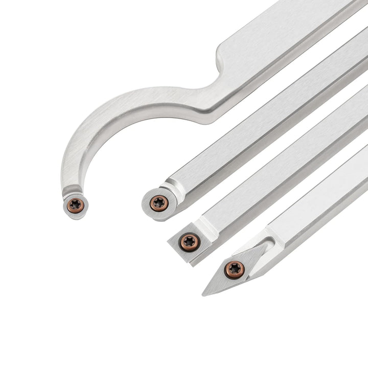 DEEFIINE Hartmetall Wendeschneidplatten Set fur DrehmeiBel, 8 Stück CNC Hartmetall Drechselwerkzeuge
