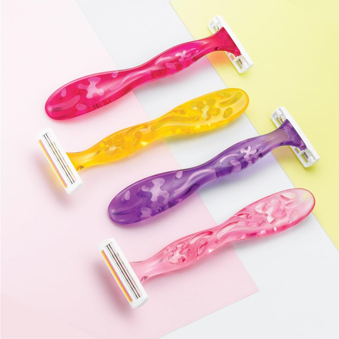 BIC Miss Soleil Colour Rasierer Damen, 1 x 10er Pack Einwegrasierer in 4 Farben, mit Aloe Vera &amp; Vit