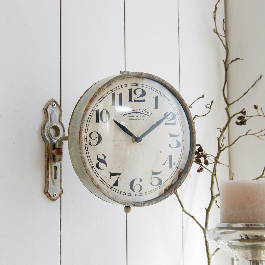 Loberon Uhr Adama, Shabby-Chic, französischer Stil, nostalgischer Charme, schwenkbar, Dekoration, Wo