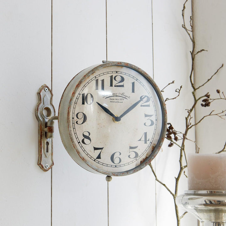 Loberon Uhr Adama, Shabby-Chic, französischer Stil, nostalgischer Charme, schwenkbar, Dekoration, Wo