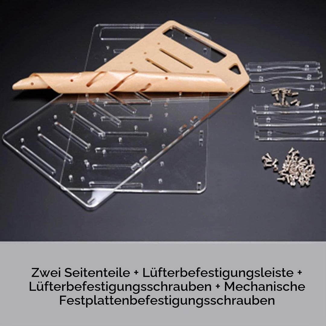 Bewinner 3,5 Zoll DIY-Festplatten Halterung, Mehrlagiges Genaues Montage Loch Acryl-Festplatten Stän