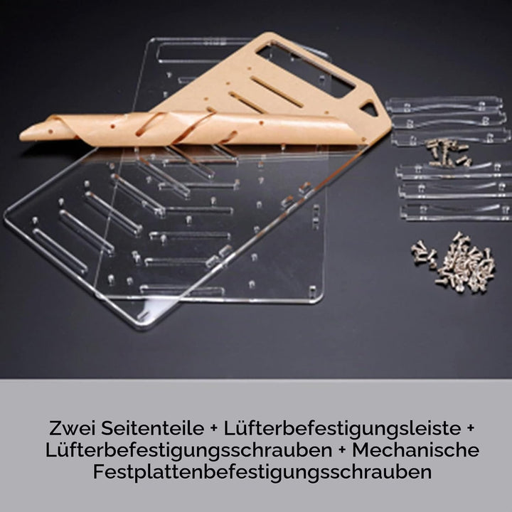 Bewinner 3,5 Zoll DIY-Festplatten Halterung, Mehrlagiges Genaues Montage Loch Acryl-Festplatten Stän