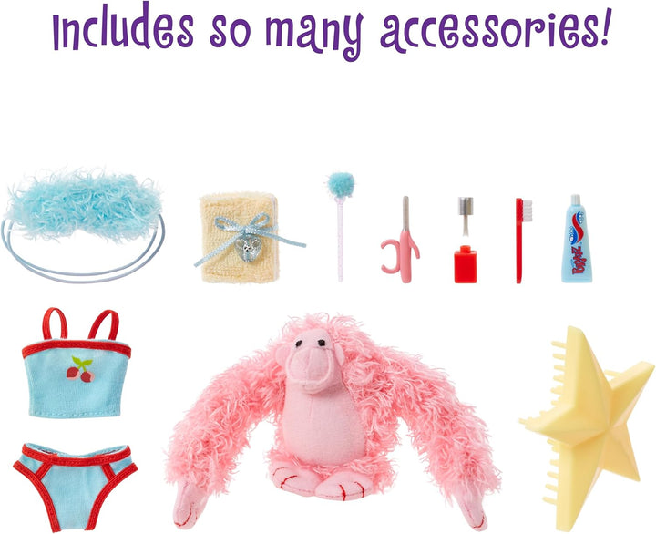 Bratz Slumber Party - Meygan Modepuppe - Mit 2 Pyjama-Garnituren, Plüschtier und Accessoires - Für K