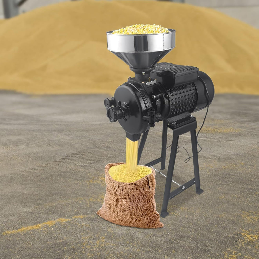 2200W Elektrisch Schrotmühle 220V 1400r / min Getreidemühle Mit Trichter Sojabohnen Mühle Maschine N
