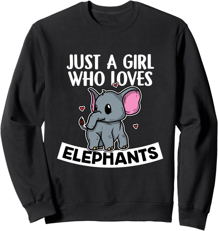 Just A Girl Who Loves Elephants Lustiges Elefant Kostüm Sweatshirt