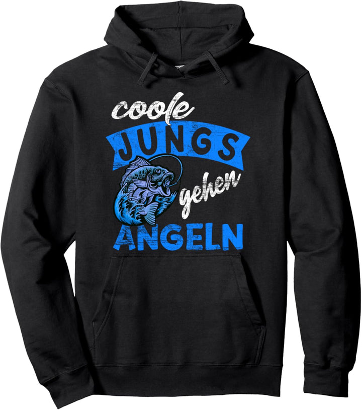 coole Jungs gehen Angeln Karpfen Hecht Mann Carp Fishing Pullover Hoodie