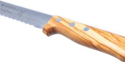 Marsvogel Brotmesser Olivenholz 2,0 mm Rückenstärke mit Welle Made in Solingen by Neustanlo, Olivenh