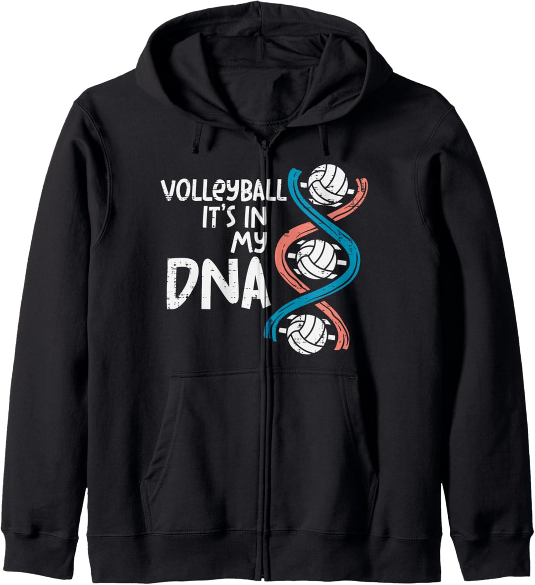 Volleyball Is In My DNA Funny Player Coach Men Women Kids Kapuzenjacke