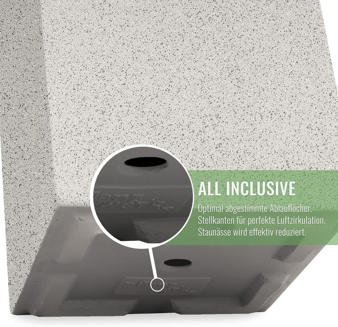 Pflanzwerk® Pflanzkübel Cube Granit Grau 28x28x28cm *Frostbeständiger Blumenkübel* *UV-Schutz* *Qual