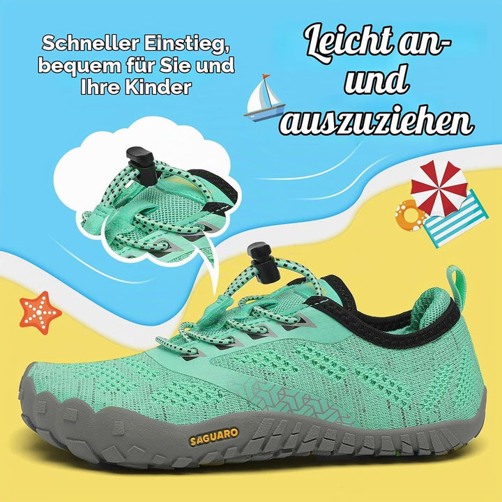 SAGUARO Kinder Barfussschuhe Schnell Trocknend Badeschuhe,24-36 EU 26 EU Grün, 26 EU Grün