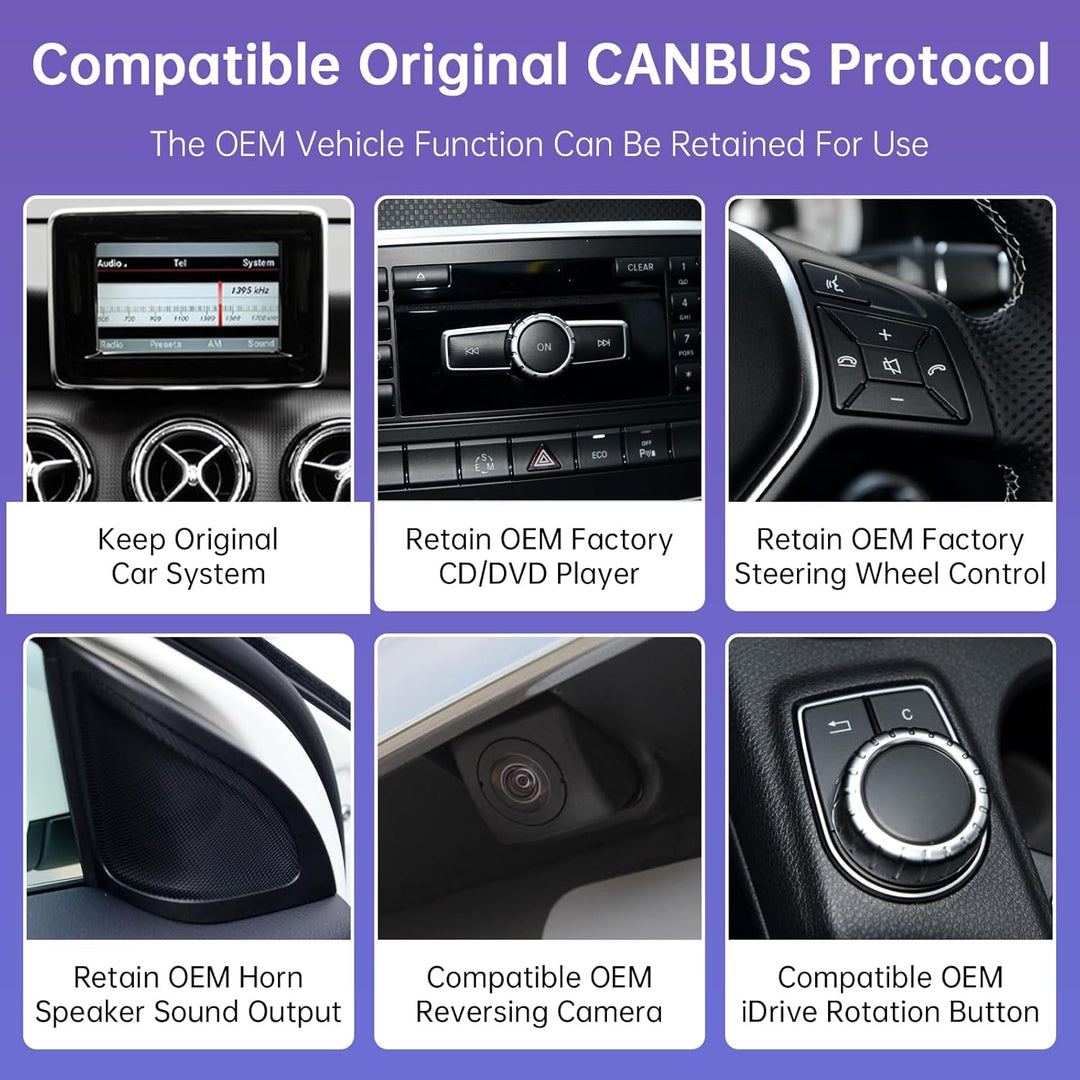 Road Top 10,25 Zoll Autoradio Drahtloses CarPlay Android Auto Touchscreen für Mercedes Benz A/CLA/GL
