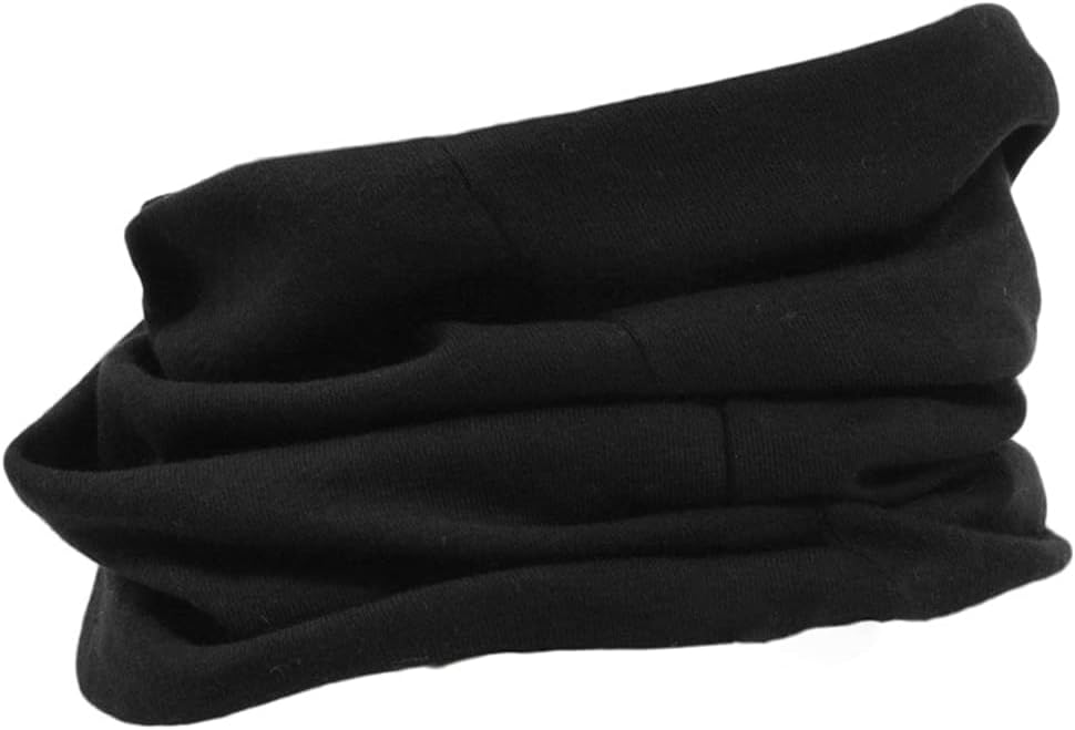 CHARM Bio-Baumwolle Multifunktionstuch Stirnband - Beanie Loop Schal Halstuch Schwarz & Hellgrau, Sc