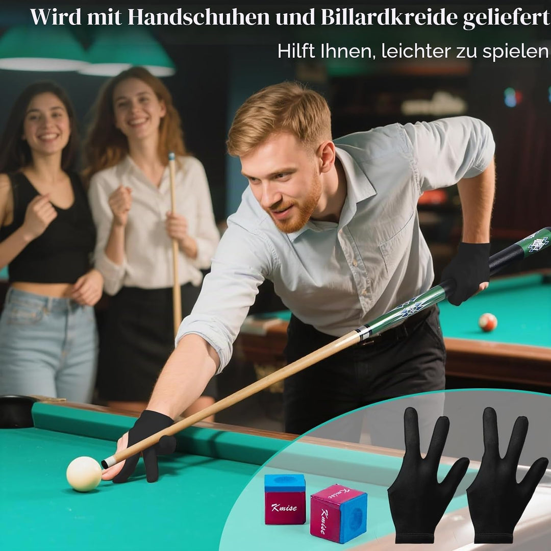 Kmise Billard-Stick-Set, 147 cm, Billard-Queue-Stick, Snooker-Spiel, Billard-Sticks für Männer, prof