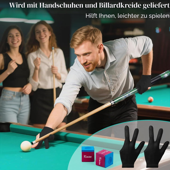 Kmise Billard-Stick-Set, 147 cm, Billard-Queue-Stick, Snooker-Spiel, Billard-Sticks für Männer, prof
