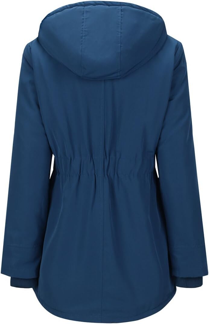 YYNUDA Damen Winterparka Dicker Warm Lang Wintermantel mit Fellkapuze Winter Jacke Outdoor Jacke für