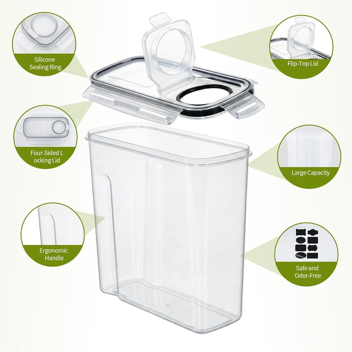 OTraki Vorratsdosen mit Luftdichtem Deckel 4L XXL | 4er Set, XXL Grösse, Luftdicht, Lebensmittelaufb