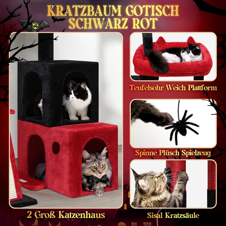 Globlazer F50 Kratzbaum mit Katzenhaus L:50cm Sisalrampe für Katzen Senior | Katzenbaum Stabil für E