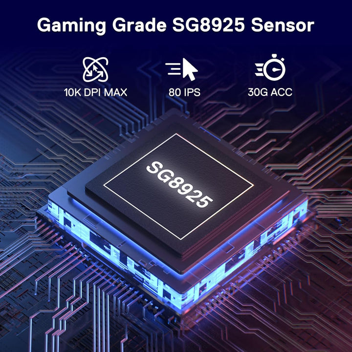 Redragon M730 Kabelgebundene RGB Gaming Maus, 10000 DPI Leichte Optische Maus mit 6 Programmierbaren