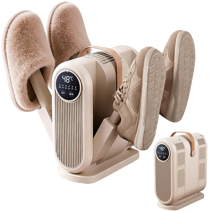 4 In 1 Schuhtrockner Elektrisch Antibakteriell, Shoe Dryer mit 1/3/6H Timer und 2 Windgeschwindigkei