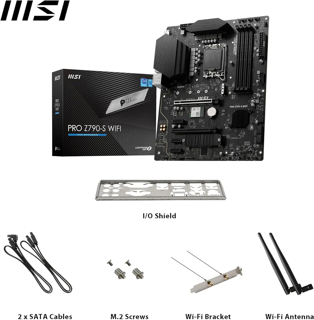 MSI PRO Z790-S WiFi Motherboard, ATX - Unterstützt Intel Core Prozessoren der 12. und 13. Generation