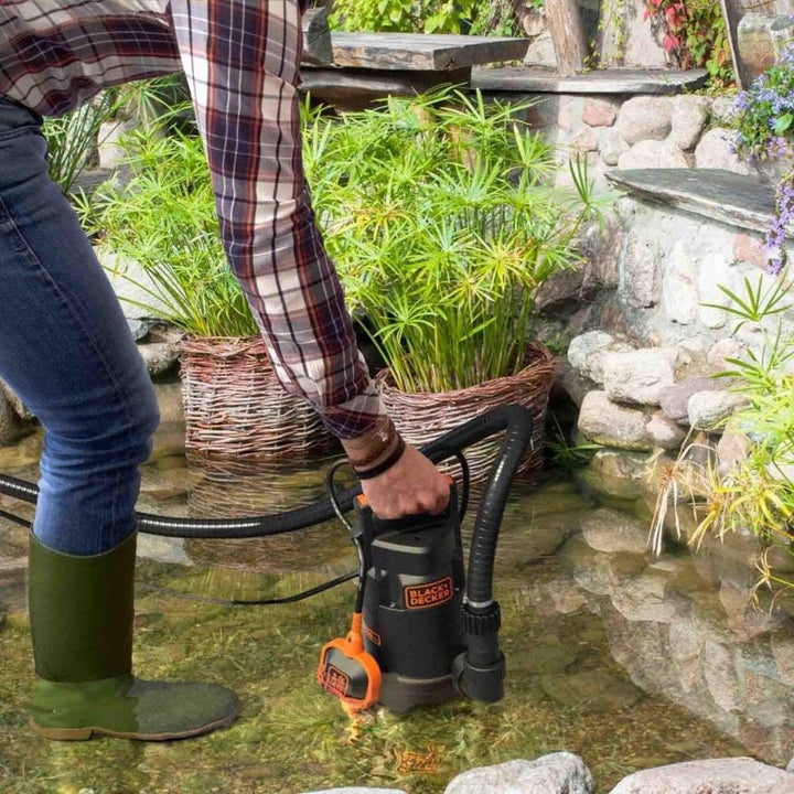 BLACK+DECKER BXUP750PTE Tauchpumpe für Klar- und Schmutzwasser (750 W, max. Förderleistung 13.000 l/