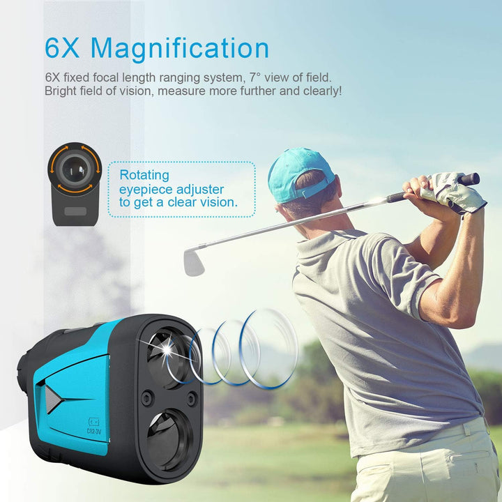 MiLESEEY Laser Golf Entfernungsmesser 600M mit Slope, ± 0,5m Genauigkeit, Flaggensperre, Scan Modus,