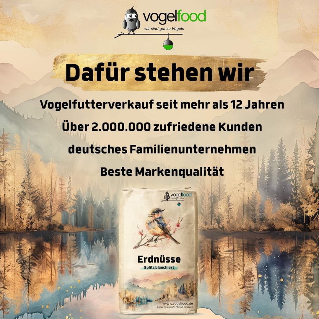 Erdnüsse 25 kg blanchiert ohne Schale halbe und ganze Vogelfutter