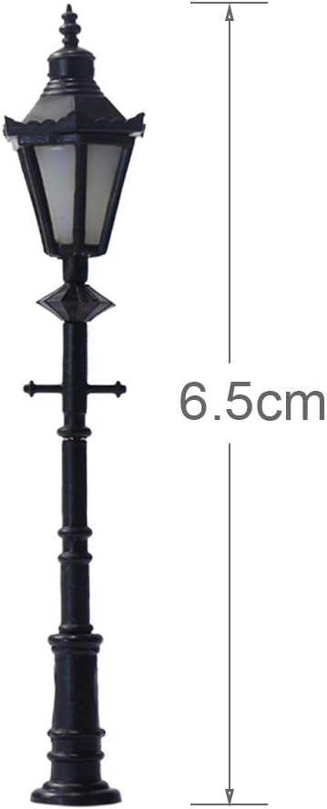 Evemodel 5 STK. Modell Parklaternen LED Leuchte Lampen Modelleinsenbahn Minigarten Dekor (65mm), 65m